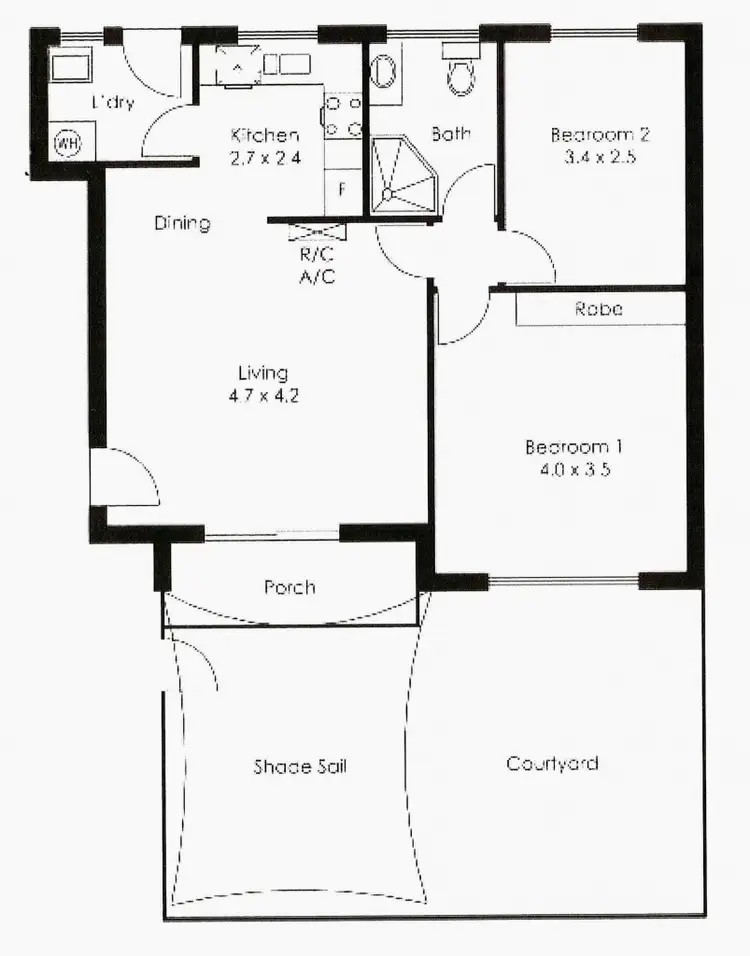 Floorplan of Homely house listing, Res. 10/7-9 L'Estrange Street, Glenside SA 5065