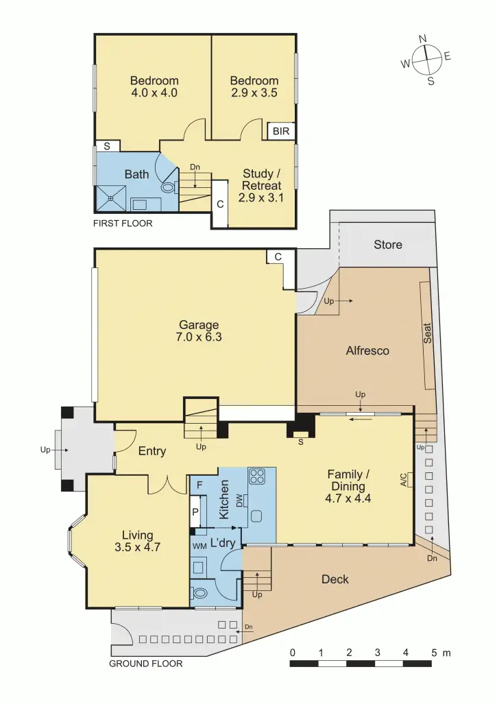 Floorplan of Homely townhouse listing, 5/194 Cape Street, Heidelberg VIC 3084