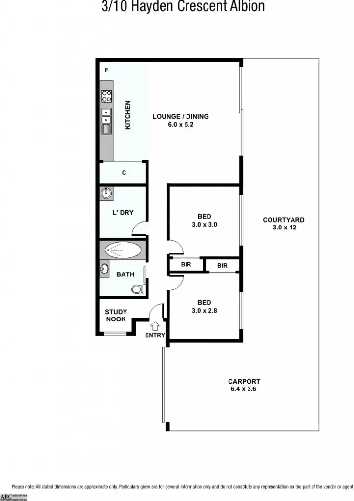 Floorplan of Homely unit listing, 3/10 Hayden Crescent, Sunshine VIC 3020