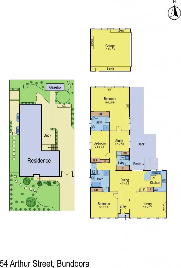 Floorplan of Homely house listing, 54 Arthur Street, Bundoora VIC 3083