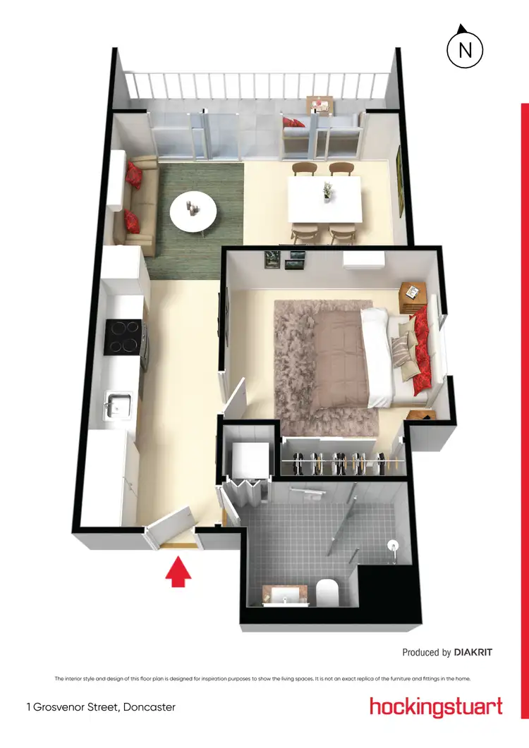 Floorplan of Homely house listing, 212/1 Grosvenor Street, Doncaster VIC 3108