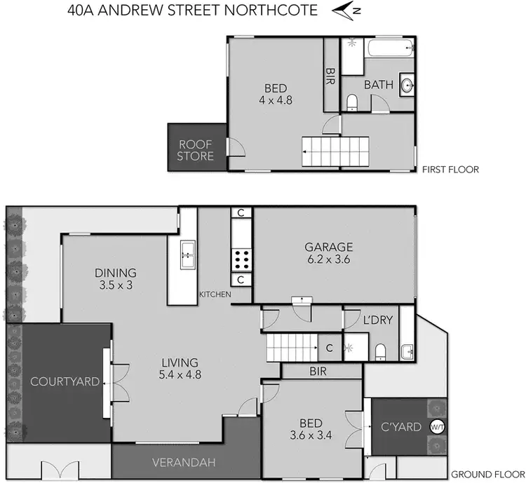 Floorplan of Homely house listing, 40a Andrew Street, Northcote VIC 3070
