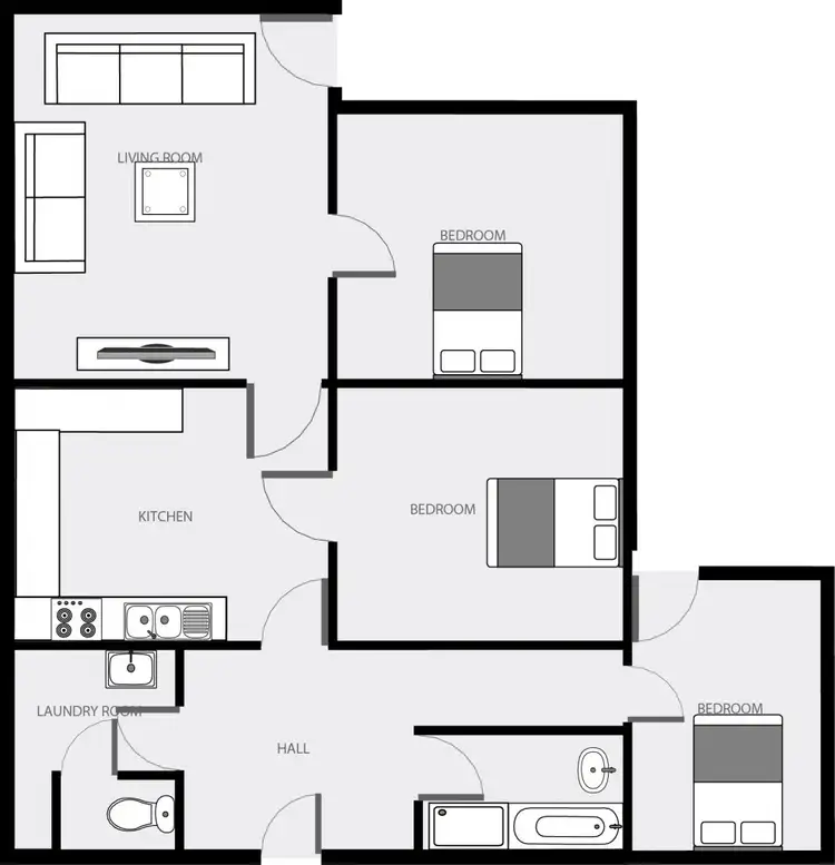 Floorplan of Homely house listing, 95 Jacaranda Street, Red Cliffs VIC 3496