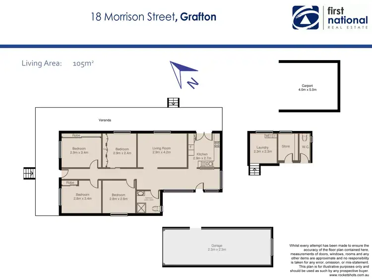 Floorplan of Homely house listing, 18 Morrison Street, Grafton NSW 2460
