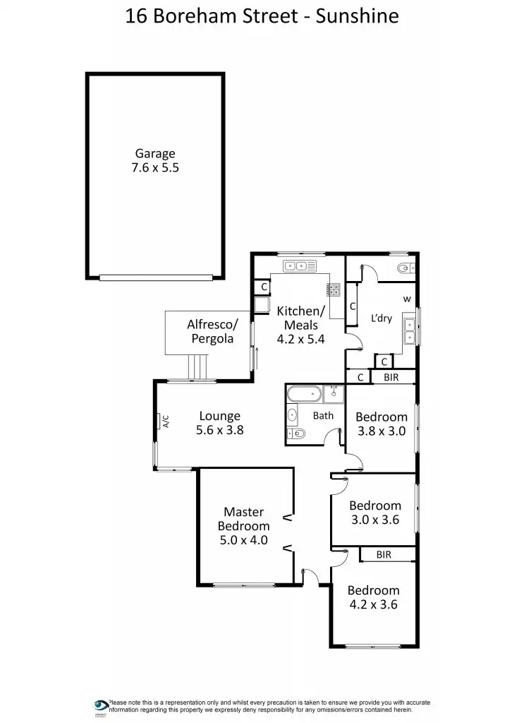 Floorplan of Homely house listing, 16 Boreham Street, Sunshine VIC 3020