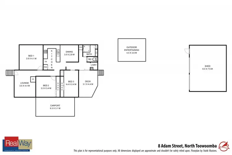 Floorplan of Homely house listing, 8 Adam Street, North Toowoomba QLD 4350