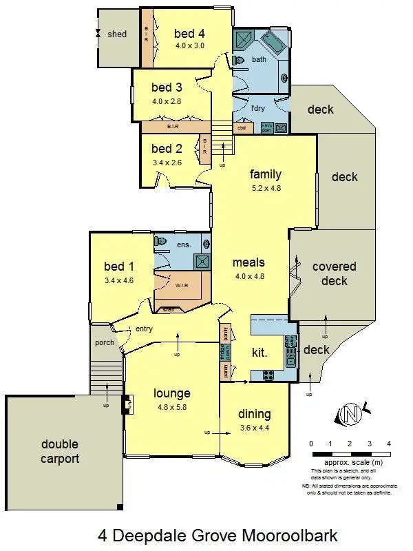 Floorplan of Homely house listing, 4 Deepdale Grove, Mooroolbark VIC 3138
