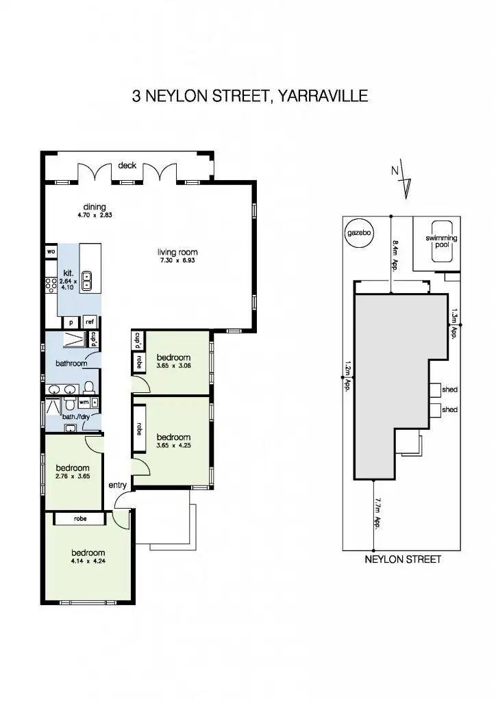 Floorplan of Homely house listing, 3 Neylon st, Yarraville VIC 3013
