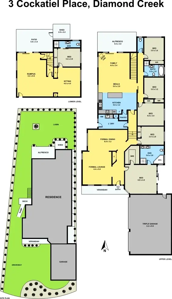 Floorplan of Homely house listing, 3 Cockatiel Place, Diamond Creek VIC 3089