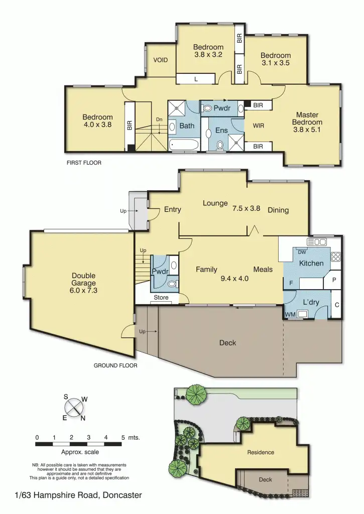 Floorplan of Homely townhouse listing, 1/63 Hampshire Road, Doncaster VIC 3108