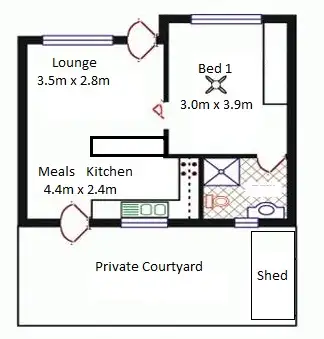 Floorplan of Homely unit listing, 7/3 Atkell Avenue, Campbelltown SA 5074