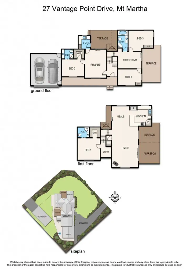 Floorplan of Homely house listing, 27 Vantage Point Drive, Mount Martha VIC 3934