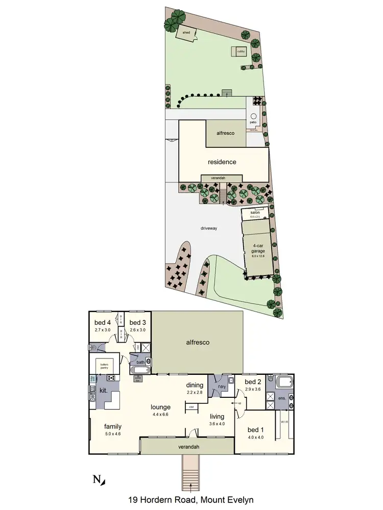Floorplan of Homely house listing, 19 Hordern Road, Mount Evelyn VIC 3796