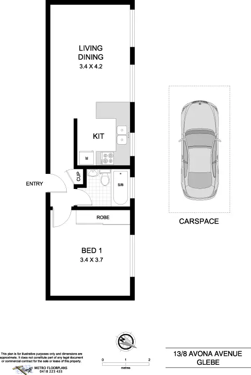 Floorplan of Homely house listing, 13/8 Avona Avenue, Glebe NSW 2037
