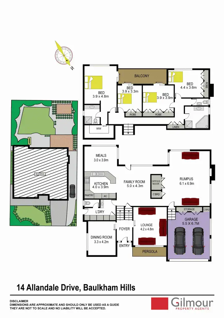 Floorplan of Homely house listing, 14 Allandale Drive, Baulkham Hills NSW 2153