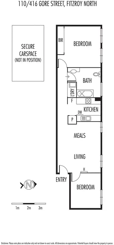 Floorplan of Homely apartment listing, 110/416 Gore Street, Fitzroy VIC 3065