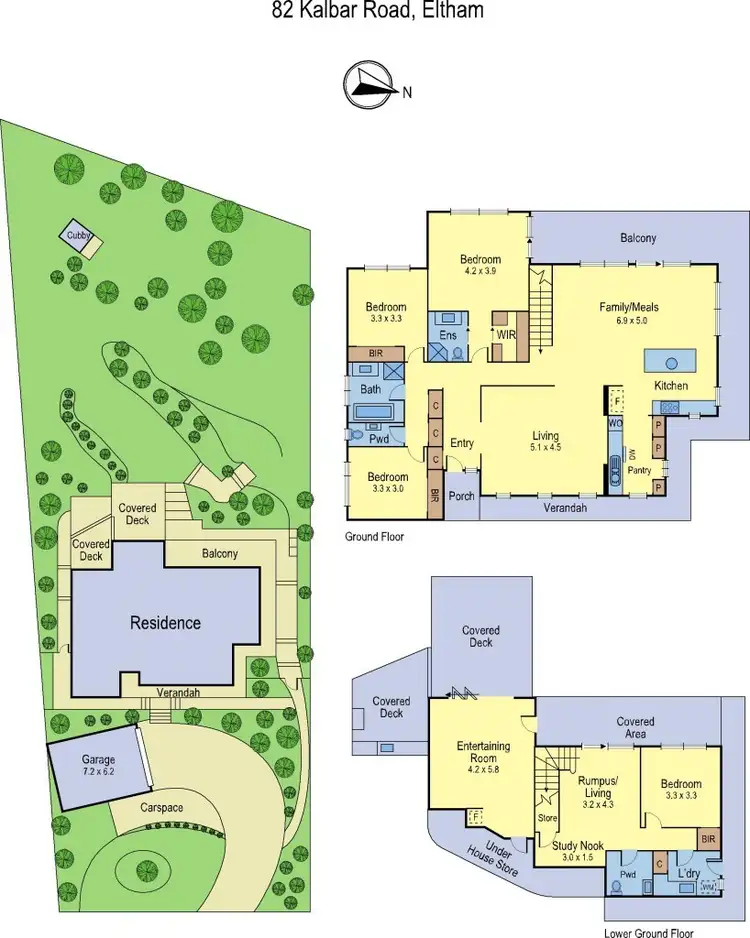 Floorplan of Homely house listing, 82 Kalbar Road, Eltham VIC 3095