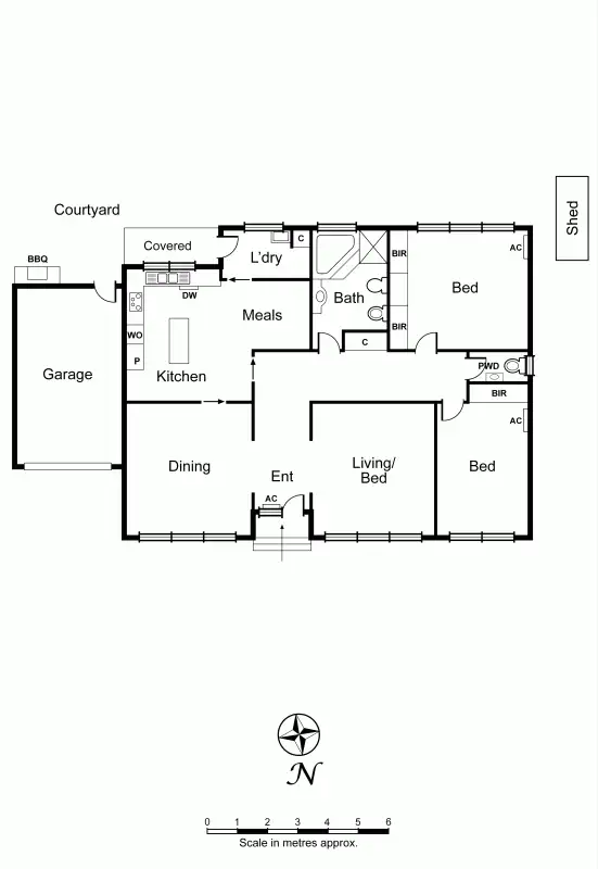Floorplan of Homely unit listing, 9A Leila Road, Ormond VIC 3204