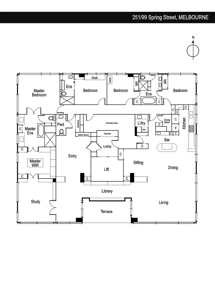Floorplan of Homely house listing, Penthouse/99 Spring Street, Melbourne VIC 3000