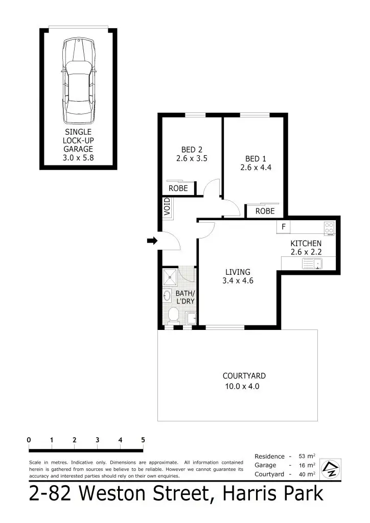 Floorplan of Homely unit listing, 2/82 Weston Street, Harris Park NSW 2150