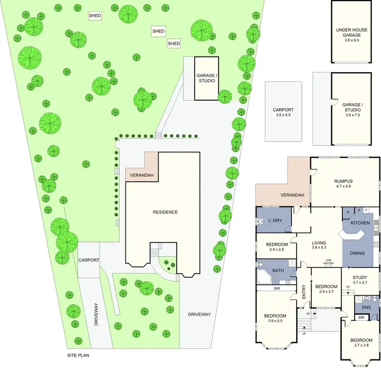Floorplan of Homely house listing, 3-5 Drayton Crescent, Park Orchards VIC 3114