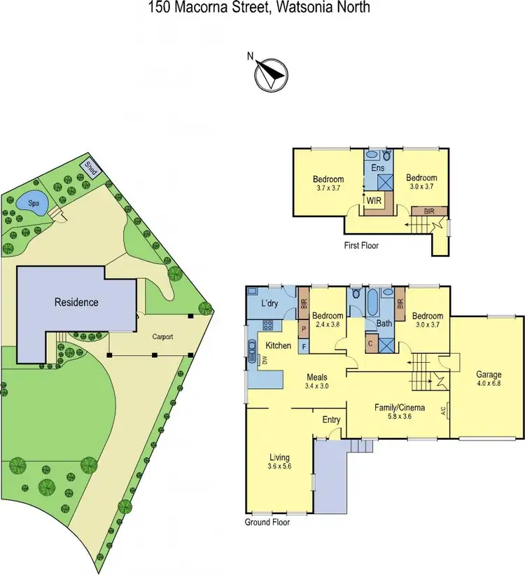 Floorplan of Homely house listing, 150 Macorna Street, Watsonia North VIC 3087