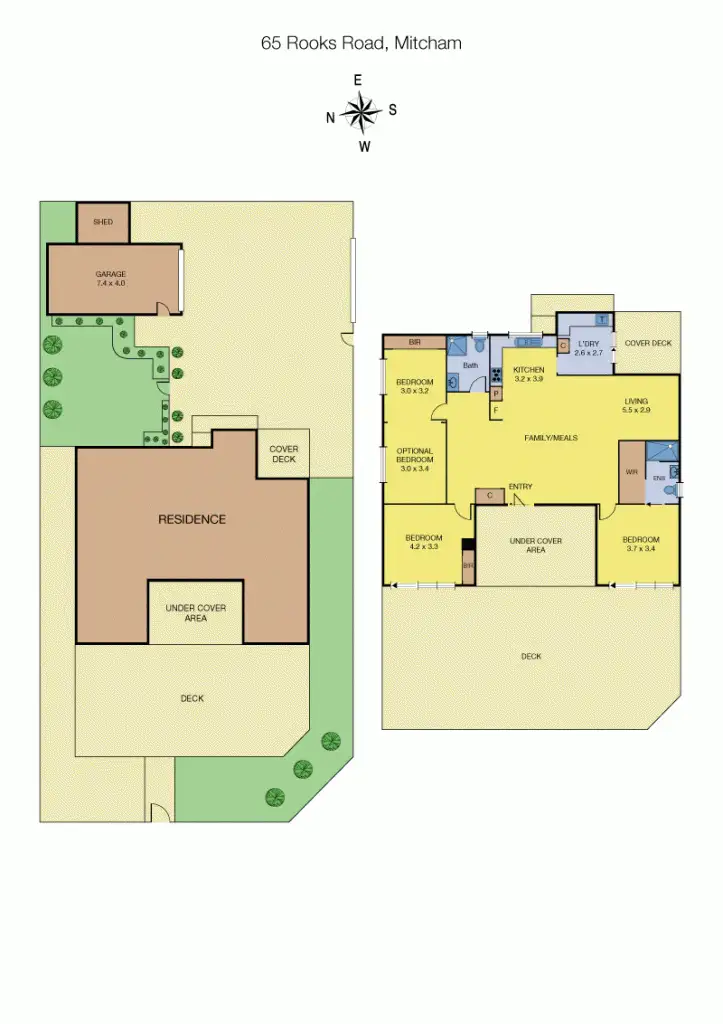 Floorplan of Homely house listing, 65 Rooks Road (Cnr Grace Crt), Mitcham VIC 3132