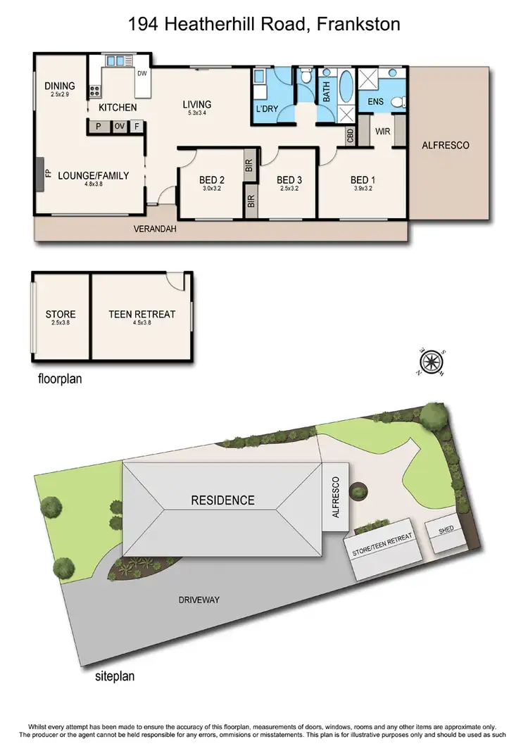 Floorplan of Homely house listing, 194 Heatherhill Road, Frankston VIC 3199