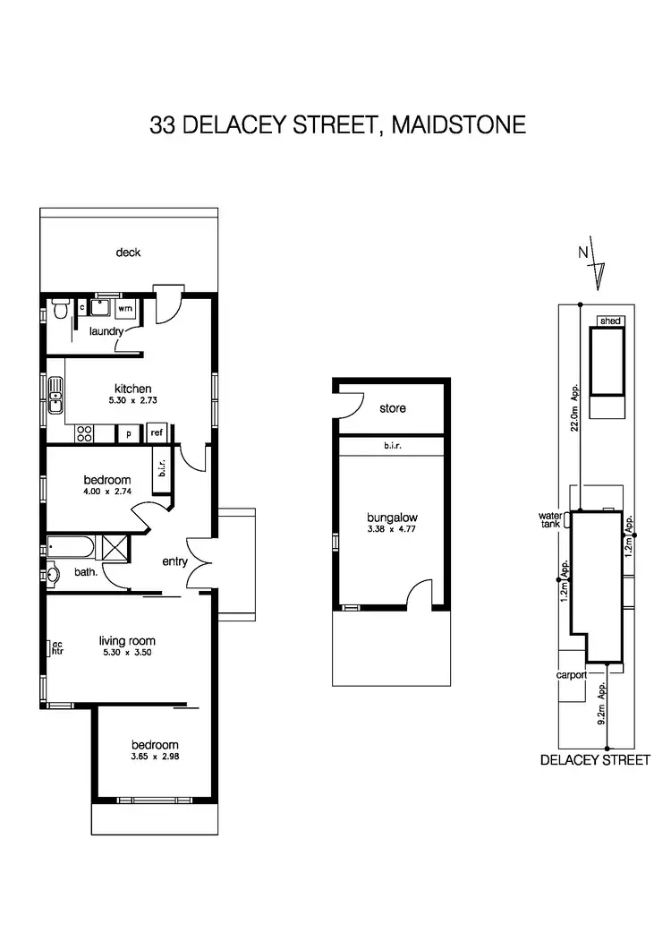 Floorplan of Homely house listing, 33 Delacey Street, Maidstone VIC 3012