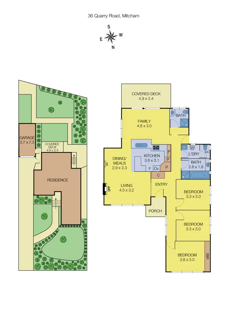 Floorplan of Homely house listing, 36 Quarry Road, Mitcham VIC 3132