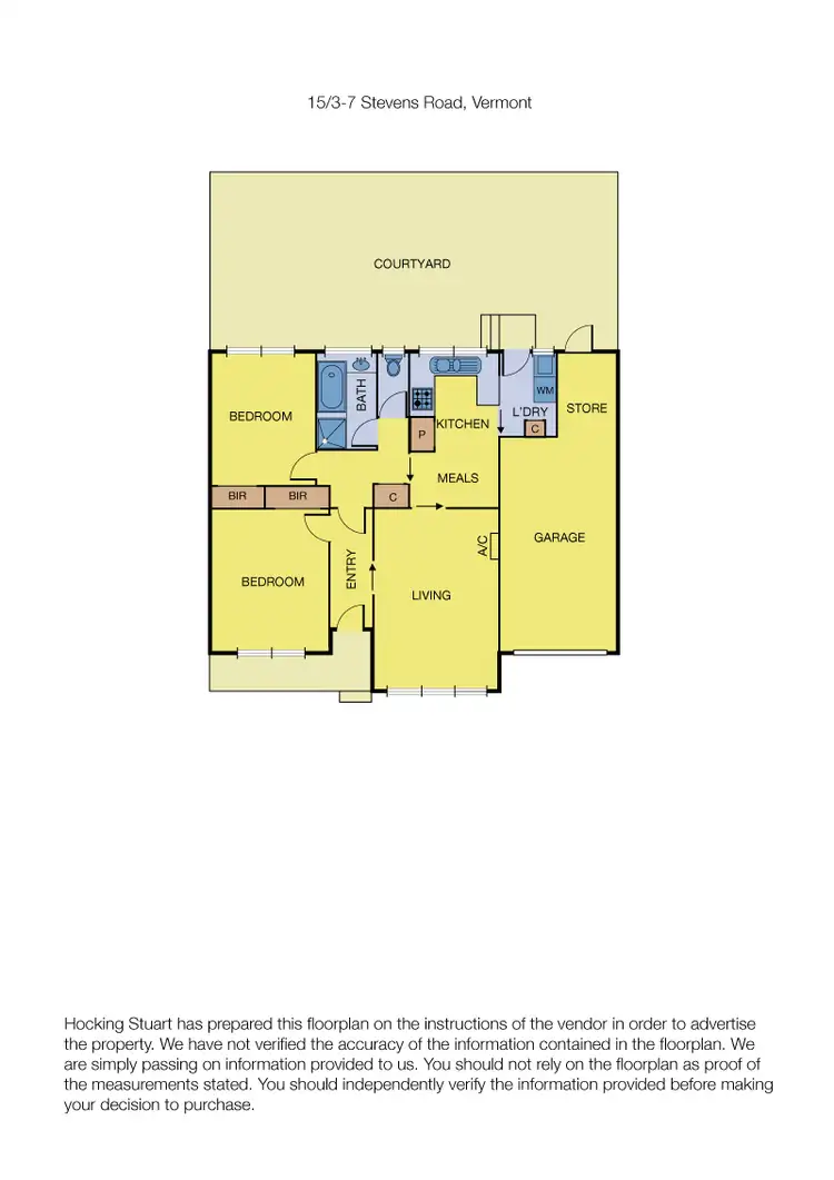 Floorplan of Homely unit listing, 15/3-7 Stevens Road, Vermont VIC 3133