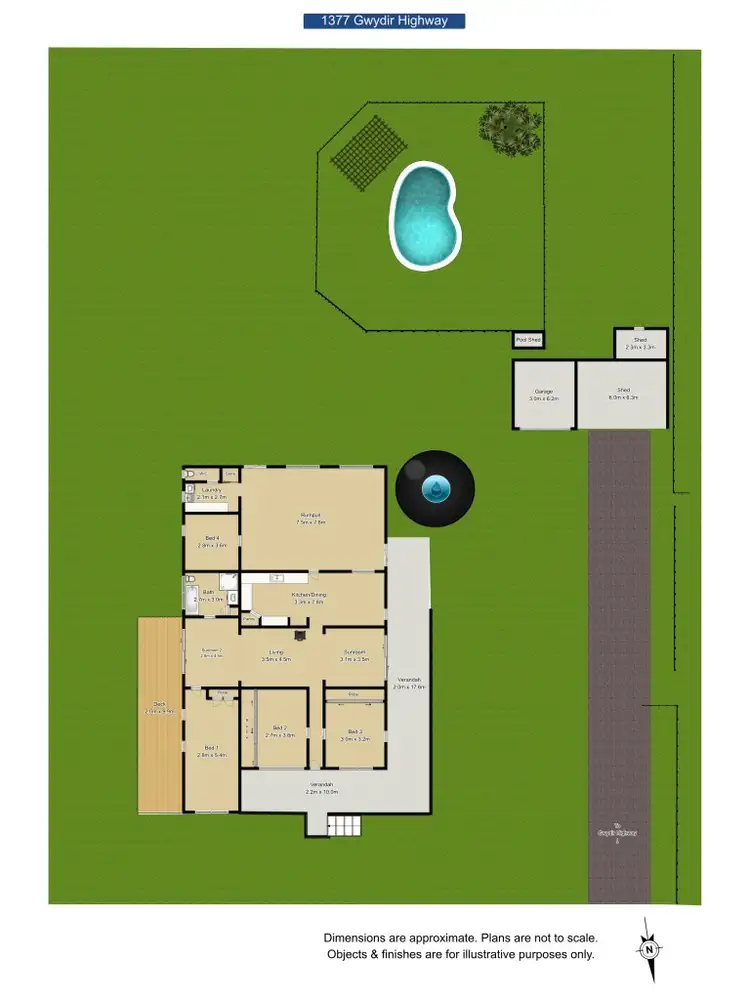 Floorplan of Homely rural property listing, 1377 Gwydir Highway, Ramornie NSW 2460