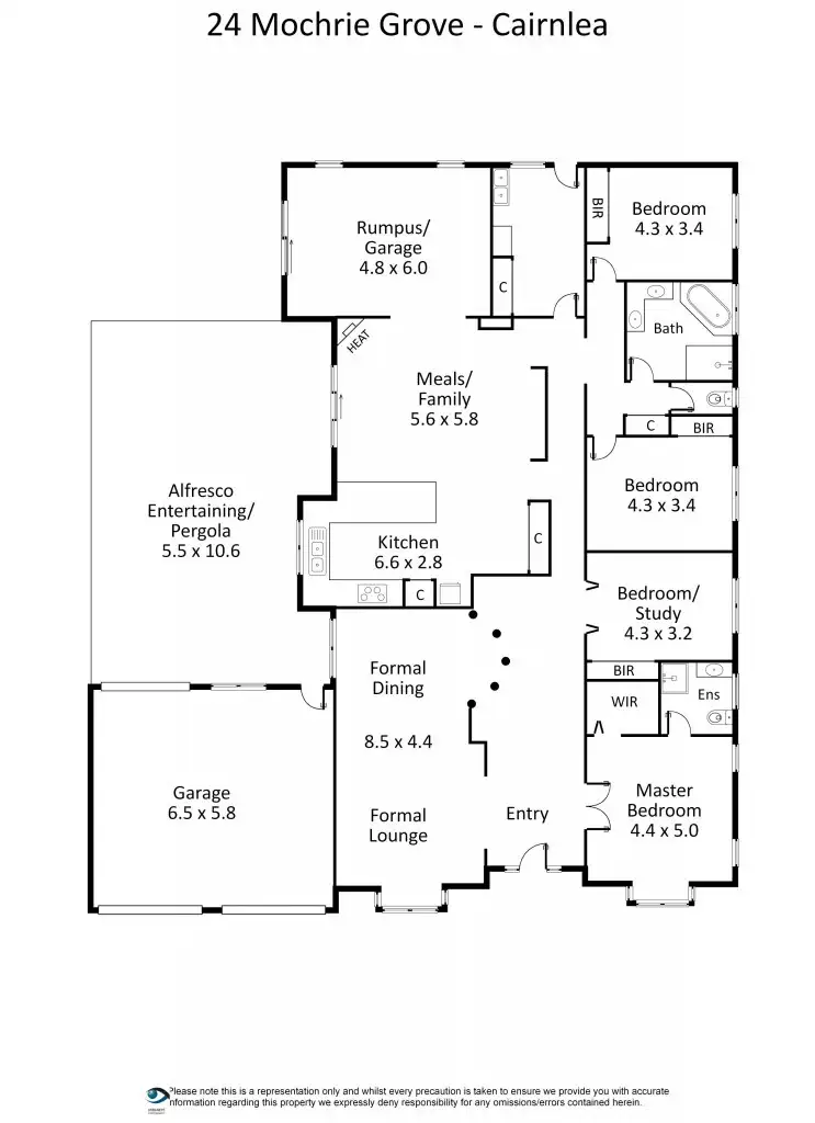 Floorplan of Homely house listing, 24 Mochrie Grove, Cairnlea VIC 3023