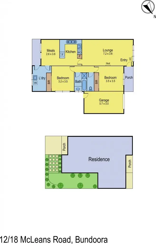 Floorplan of Homely unit listing, 12/18 McLeans Road, Bundoora VIC 3083