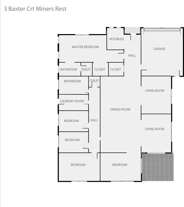 Floorplan of Homely house listing, 3 Baxter Street, Miners Rest VIC 3352