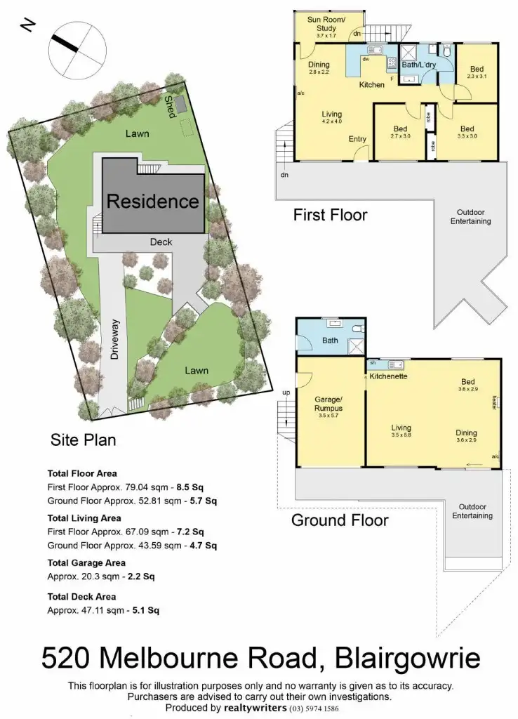 Floorplan of Homely house listing, 520 Melbourne Road, Blairgowrie VIC 3942