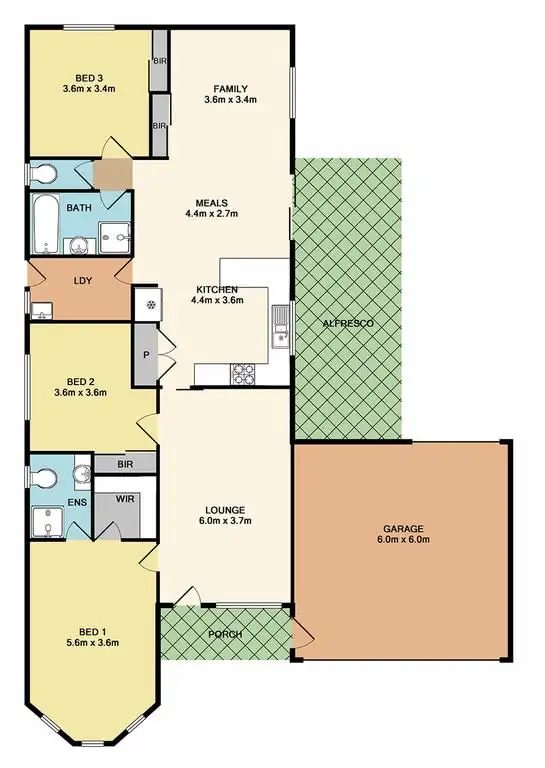 Floorplan of Homely house listing, 34 Corella Drive, Whittlesea VIC 3757