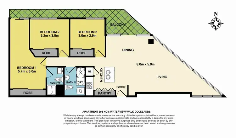 Floorplan of Homely apartment listing, 603/8 Waterview Walk, Docklands VIC 3008