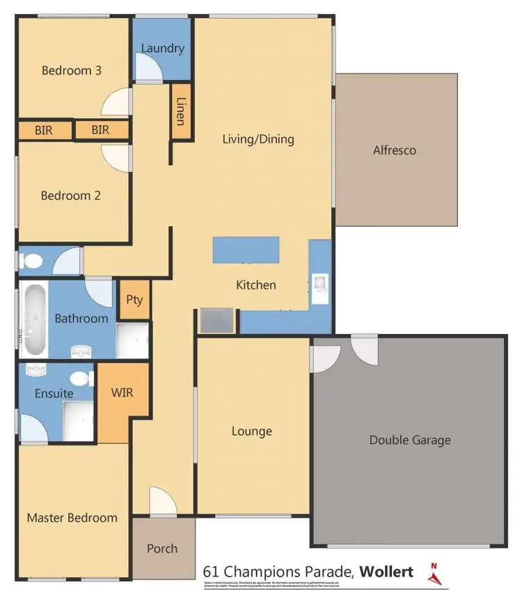 Floorplan of Homely house listing, 61 Champions Parade, Wollert VIC 3750