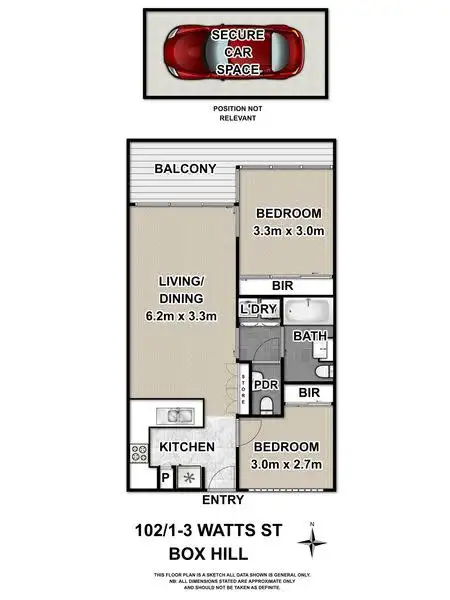 Floorplan of Homely house listing, 102/1-3 Watts Street, Box Hill VIC 3128