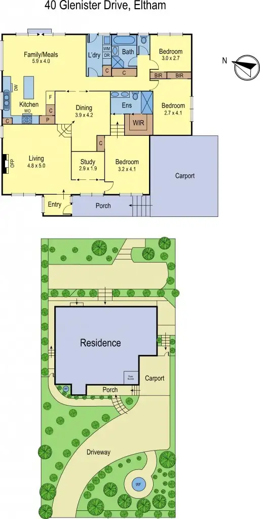 Floorplan of Homely house listing, 40 Glenister Drive, Eltham VIC 3095