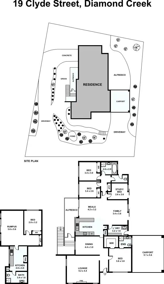 Floorplan of Homely house listing, 19 Clyde Street, Diamond Creek VIC 3089