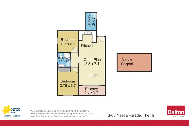 Floorplan of Homely unit listing, 8/65 Nesca Parade, The Hill NSW 2300
