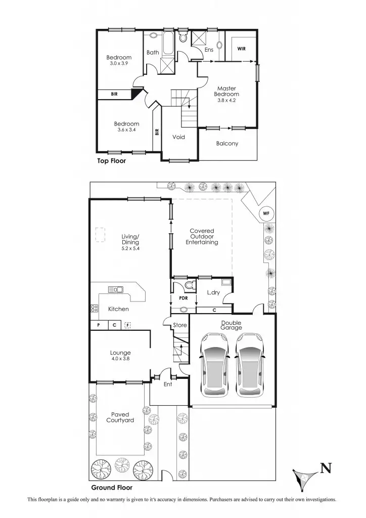 Floorplan of Homely townhouse listing, 3A Gnotuk Avenue, Aspendale VIC 3195