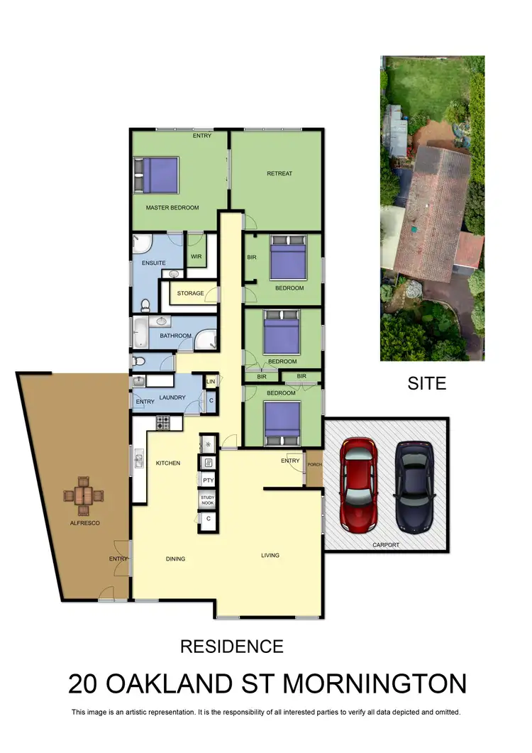 Floorplan of Homely house listing, 20 Oakland Street, Mornington VIC 3931