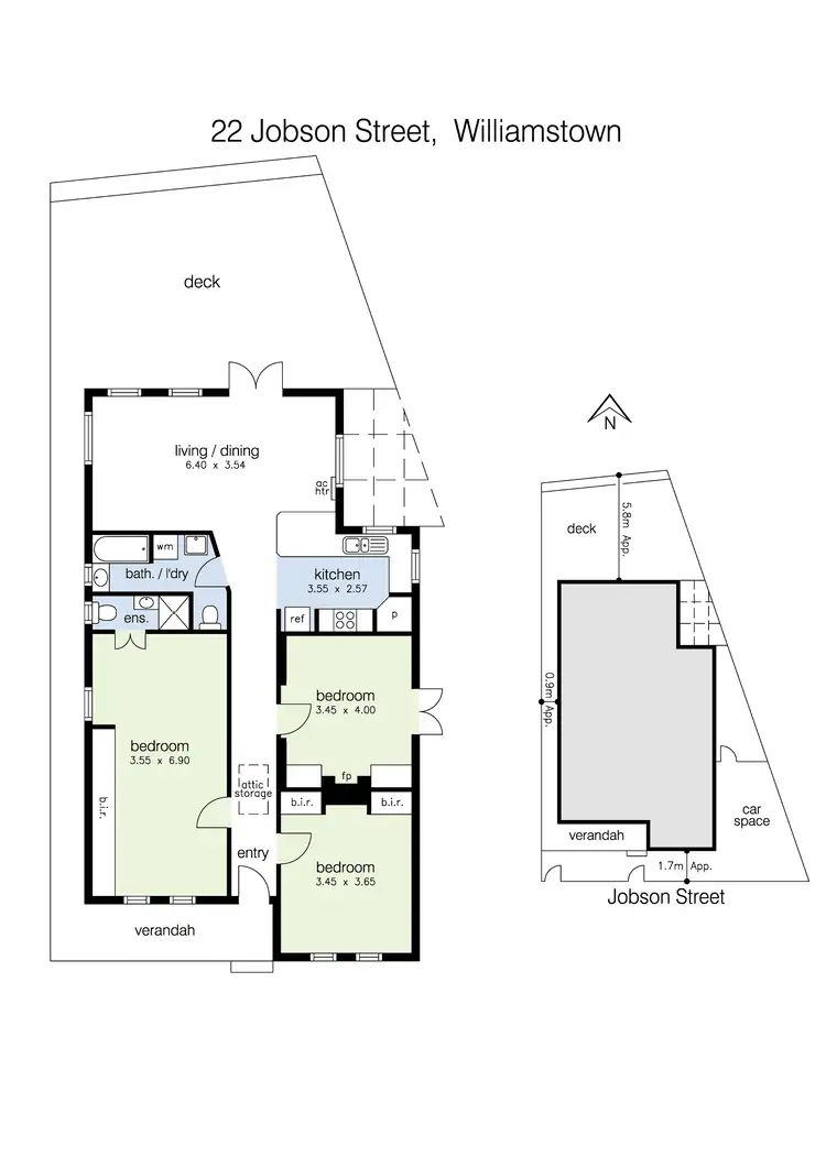 Floorplan of Homely house listing, 22 Jobson Street, Williamstown VIC 3016