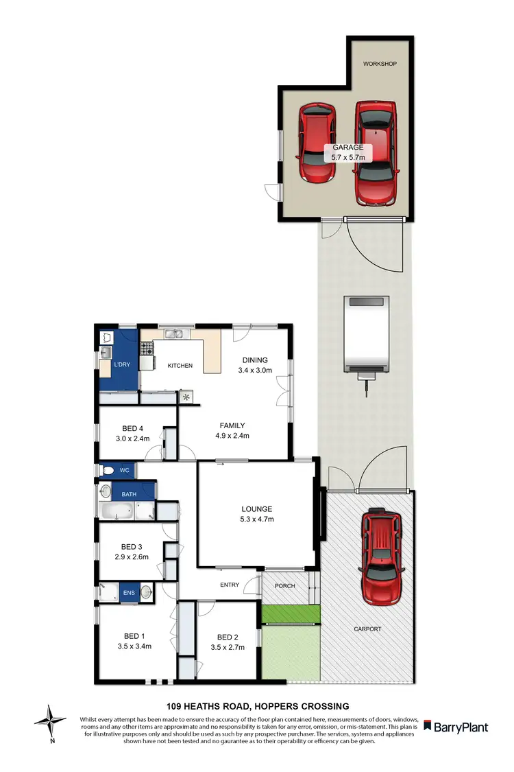 Floorplan of Homely house listing, 109 Heaths Road, Hoppers Crossing VIC 3029