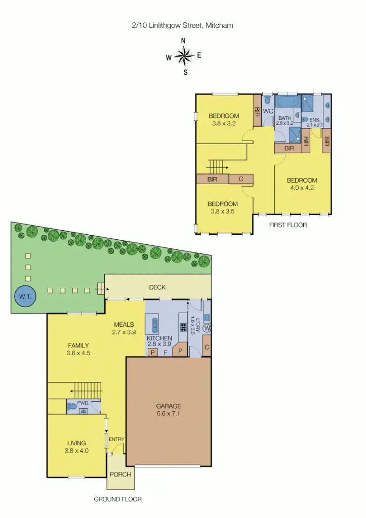 Floorplan of Homely townhouse listing, 2/10 Linlithgow Street, Mitcham VIC 3132