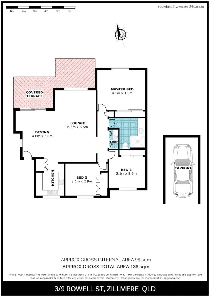 Floorplan of Homely unit listing, 3/9 Rowell Street, Zillmere QLD 4034