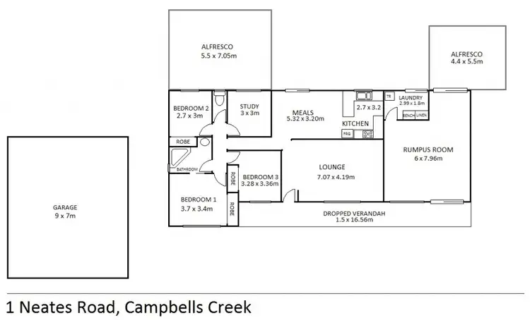 Floorplan of Homely house listing, 1 Neates Road, Campbells Creek VIC 3451